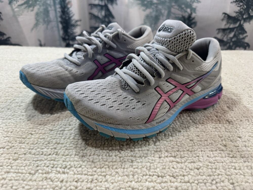 Asics GT-2000 9 Women's Running Walking Athletic Shoes Size 8.5 Grey Pink Blue